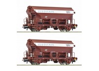 Set de 2 vagoane cu acoperis culisant DB - H0 Roco 6600124